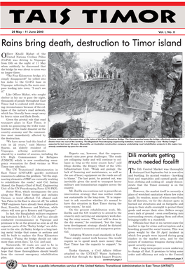 Rains Bring Death, Destruction to Timor Island