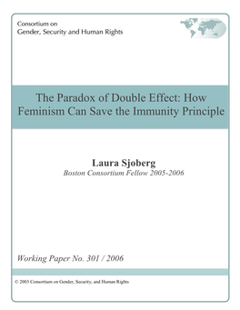 The Paradox of Double Effect: How Feminism Can Save the Immunity Principle