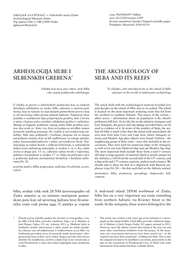 Arheologija Silbe I Silbenskih Grebena / the Archaeology of Silba and Its Reefs 188