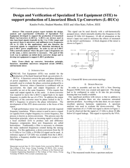 To Support Production of Linearized Block Up-Converters (L-Bucs) Katalin Frolio, Student Member, IEEE and Allen Katz, Fellow, IEEE