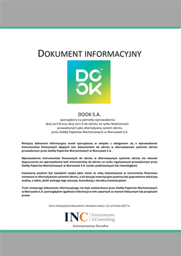 Dokument Informacyjny