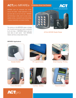 Actpro MIFARE® Contactless Smart Card Readers