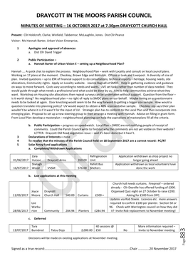 Draycott in the Moors Parish Council