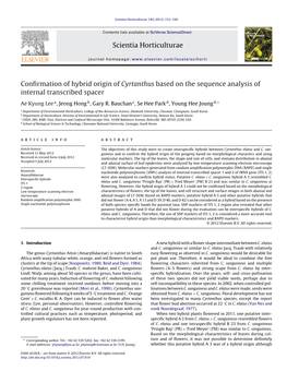 Confirmation of Hybrid Origin of Cyrtanthus Based on the Sequence