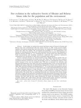 Fire Evolution in the Radioactive Forests of Ukraine and Belarus: Future Risks for the Population and the Environment