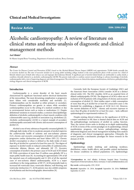 Alcoholic Cardiomyopathy