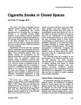 Cigarette Smoke in Closed Spaces by Ulrich R