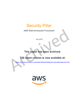 Security Pillar AWS Well-Architected Framework