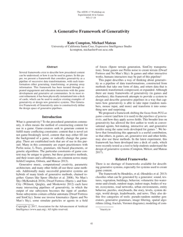 A Generative Framework of Generativity