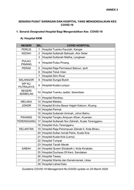 ANNEX 3 Guideline COVID-19 Management No.5/2020 Update On