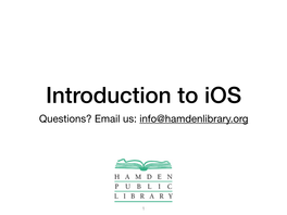 Intro to Ios Print Version