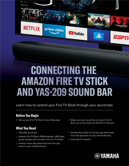 2. Connect the Fire TV Stick to the YAS-209