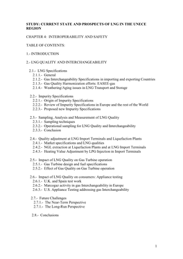 Current State and Prospects of Lng in the Unece Region