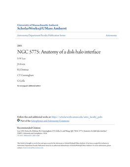 NGC 5775: Anatomy of a Disk-Halo Interface S-W Lee