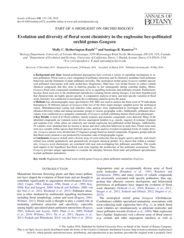 Evolution and Diversity of Floral Scent Chemistry in the Euglossine Bee-Pollinated Orchid Genus Gongora