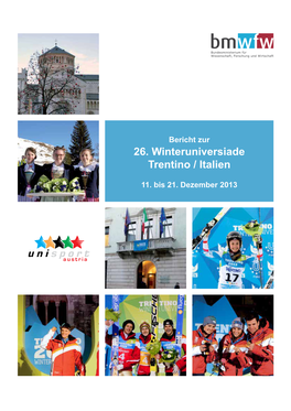 26. Winteruniversiade Trentino / Italien