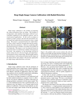 Deep Single Image Camera Calibration with Radial Distortion