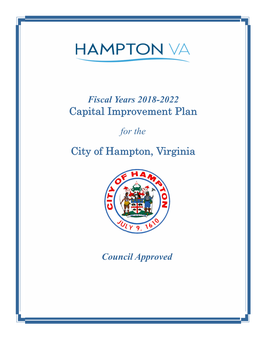 Capital Improvement Plan City of Hampton, Virginia