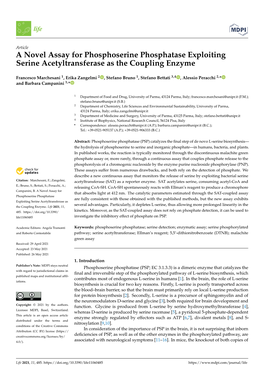 A Novel Assay for Phosphoserine Phosphatase Exploiting Serine Acetyltransferase As the Coupling Enzyme