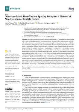 Observer-Based Time-Variant Spacing Policy for a Platoon of Non-Holonomic Mobile Robots