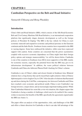 Cambodian Perspective on the Belt and Road Initiative CHAPTER 1