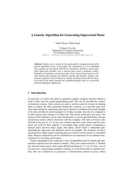 A Genetic Algorithm for Generating Improvised Music