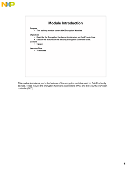 Module Introduction