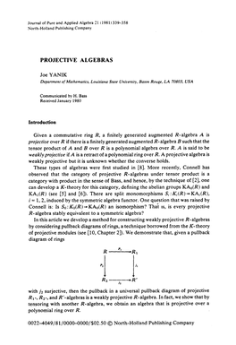 Projective Algebras