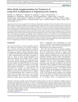 Nitric-Oxide Supplementation for Treatment of Long-Term