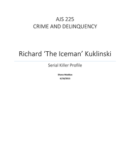 'The Iceman' Kuklinski