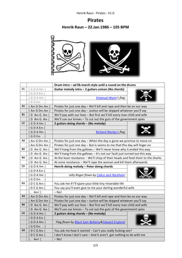 Pirates - V1.0 Pirates Henrik Raun – 22.Jan.1986 – 105 BPM