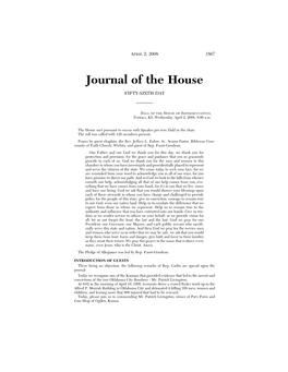 Journal of the House