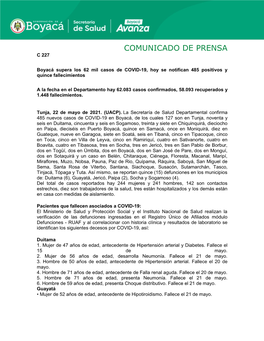 Comunicado De Prensa C 227