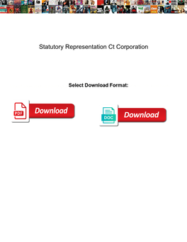 Statutory Representation Ct Corporation