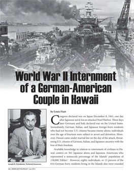 World War II Internment of a German- American Couple In