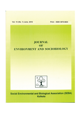 Vol. 15 (No. 1) June, 2018 Print : ISSN 0973-0834