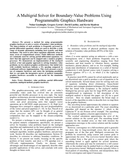 A Multigrid Solver for Boundary-Value Problems Using Programmable