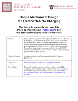 Online Mechanism Design for Electric Vehicle Charging