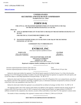 Form 10-K Entrust, Inc