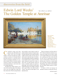 Edwin Lord Weeks' by Robert P. Emlen the Golden Temple at Amritsar