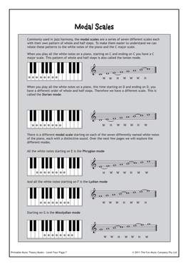 Modal Scales