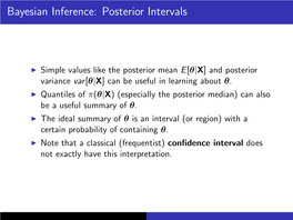 Bayesian Inference: Posterior Intervals