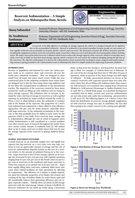 Engineering Reservoir Sedimentation – a Simple Analysis On