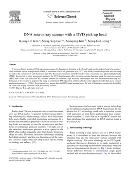 DNA Microarray Scanner with a DVD Pick-Up Head