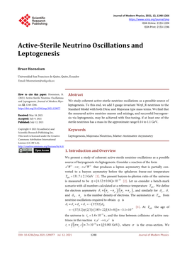 Active-Sterile Neutrino Oscillations and Leptogenesis