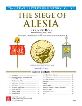 The Siege of Alesia —­ Living Rules 12-20-07  the GREAT BATTLES of HISTORY Vol