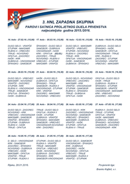 Raspored Utakmica Prvenstva Iv Hnl Primorska
