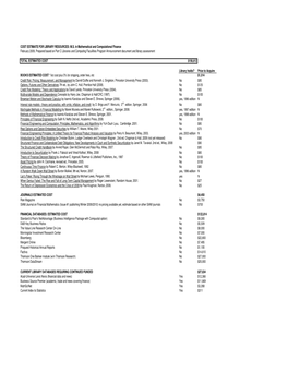 COST ESTIMATE for LIBRARY RESOURCES: M.S. in Mathematical and Computational Finance February 2009, Prepared Based on Part C