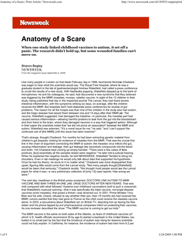 Anatomy of a Scare | Print Article | Newsweek.Com