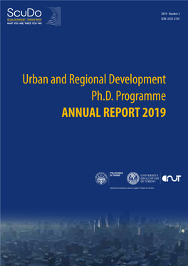 Urban and Regional Development Ph.D. Programme ANNUAL REPORT2019 - Number 2019 3 ISSN 2533-2139